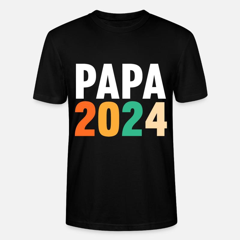 Werdender Papa 2037 - Stanley/Stella Unisex Bio-T-Shirt CRAFTER - Schwarz