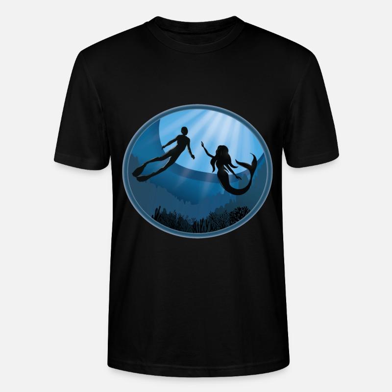 Plongeur avec sirène - T-shirt bio CRAFTER Stanley Stella Unisexe - noir