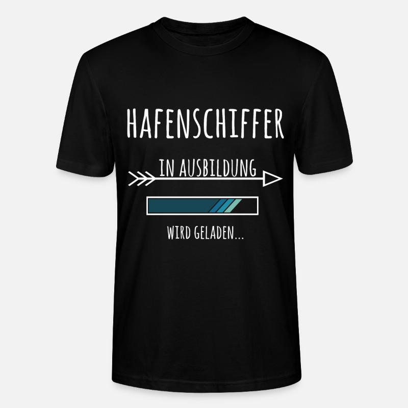 Hafenschiffer Ausbildung Beruf Geschenk - Stanley/Stella Unisex Bio-T-Shirt CRAFTER - Schwarz