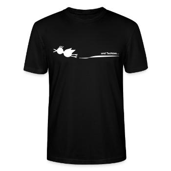 AND BYE ... - Stanley/Stella CRAFTER Unisex Organic T-Shirt - black - Front - Alina (178cm) & Michal (187cm)