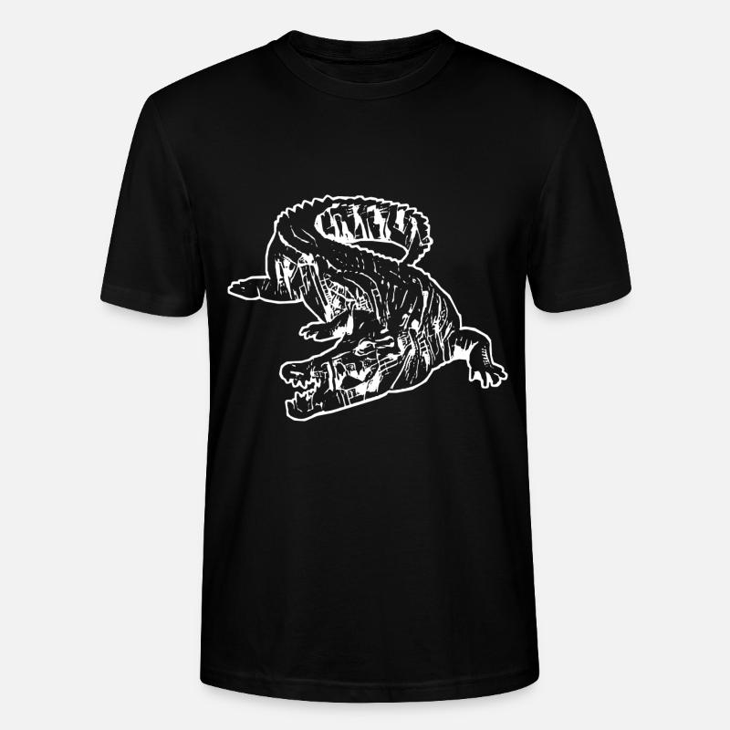 Krokodil - Stanley/Stella Unisex Bio-T-Shirt CRAFTER - Schwarz