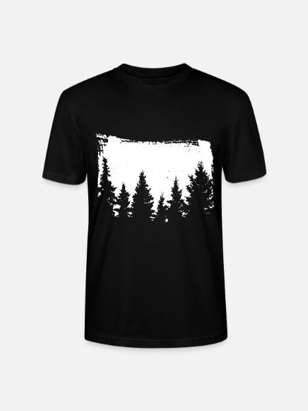 Wald - Bio Baumwolle T-Shirt Natur - Stanley/Stella CRAFTER Unisex Organic T-Shirt - black