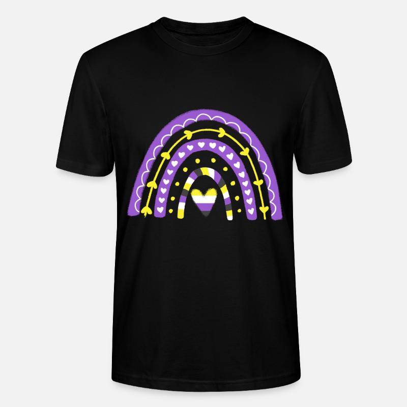 Nonbinary Pride Boho-Regenbogen - Stanley/Stella Unisex Bio-T-Shirt CRAFTER - Schwarz