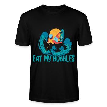 Wakeboarden Wakeboarding Wakeboard - Stanley/Stella Unisex Bio-T-Shirt CRAFTER - Schwarz - Vorne - Alina (178cm) & Michal (187cm)