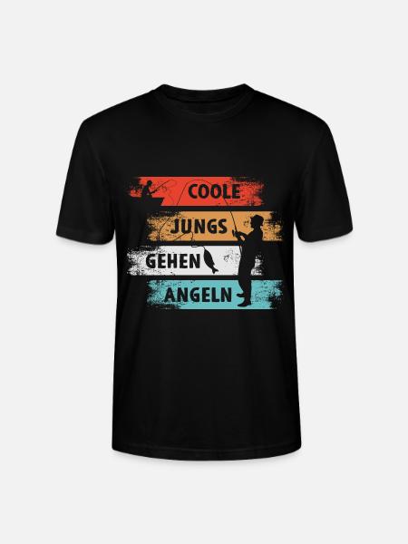 Kule gutta fiskefiskere - Stanley/Stella CRAFTER unisex økologisk T-skjorte - svart