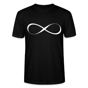 Infinity symbol infinity calligraphy - Stanley/Stella CRAFTER Unisex Organic T-Shirt - black - Front - Alina (178cm) & Michal (187cm)