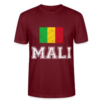 Drapeau Mali Bamako Afrique cadeau - T-shirt bio CRAFTER Stanley Stella Unisexe - bordeaux - Devant - Alina (178cm) & Michal (187cm)