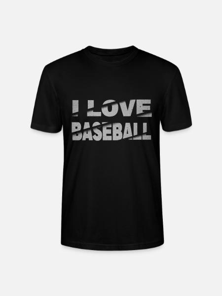 I Love Baseball - Stanley/Stella CRAFTER Unisex Organic T-Shirt - black