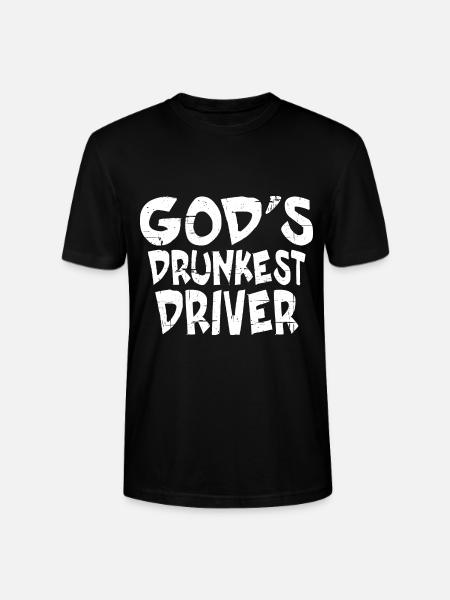 God's Drunkest Driver 7 - Stanley/Stella CRAFTER Unisex Organic T-Shirt - black