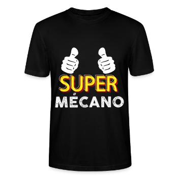 Super Mechaniker Gift Man Mechanical Auto Motorrad - Stanley/Stella Unisex Bio-T-Shirt CRAFTER - Schwarz - Vorne - Alina (178cm) & Michal (187cm)