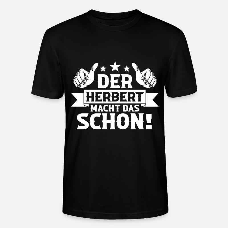 Herbert - Stanley/Stella Unisex Bio-T-Shirt CRAFTER - Schwarz