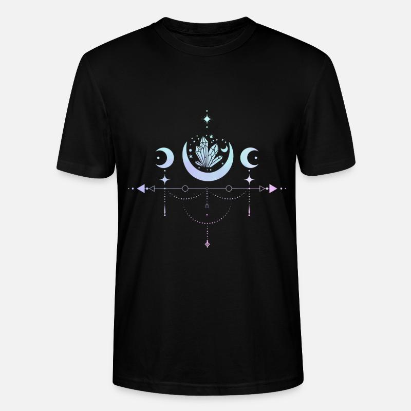 Pastel Goth Moon Witchy Crescent - T-shirt bio CRAFTER Stanley Stella Unisexe - noir