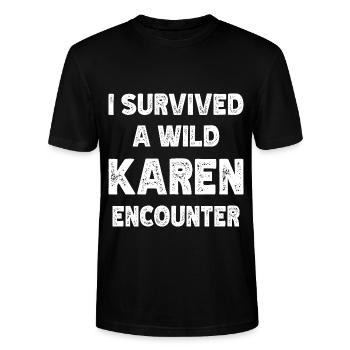 Karen Meme Karens Karen Zitat Anti Karen - Stanley/Stella Unisex Bio-T-Shirt CRAFTER - Schwarz - Vorne - Alina (178cm) & Michal (187cm)