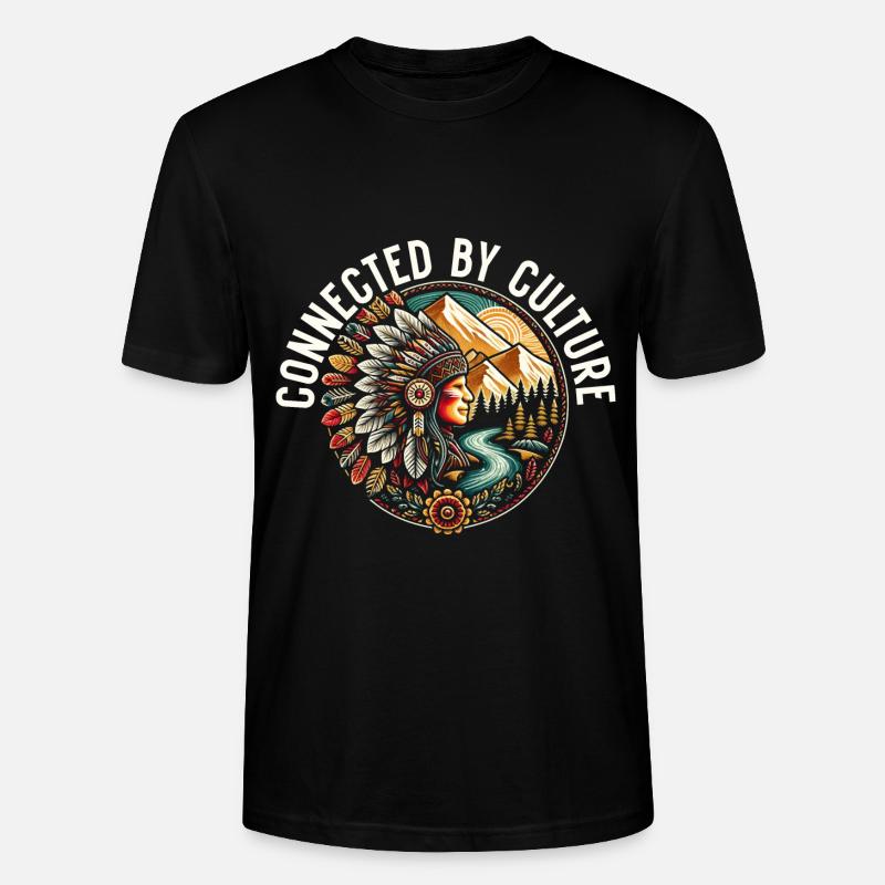 Tribu indienne Cherokee Apache - T-shirt bio CRAFTER Stanley Stella Unisexe - noir