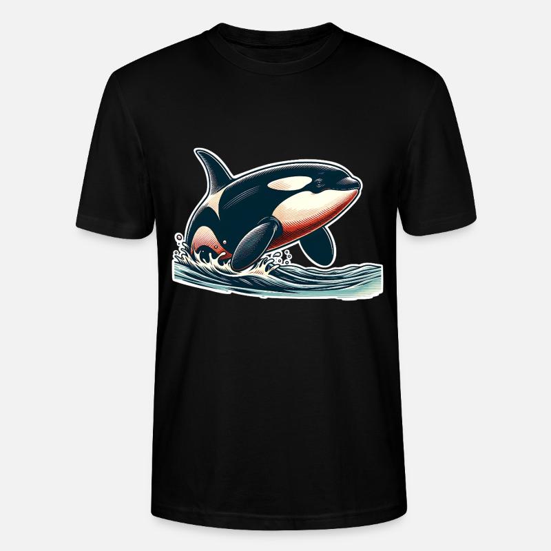 Orca Schwertwal - Stanley/Stella Unisex Bio-T-Shirt CRAFTER - Schwarz