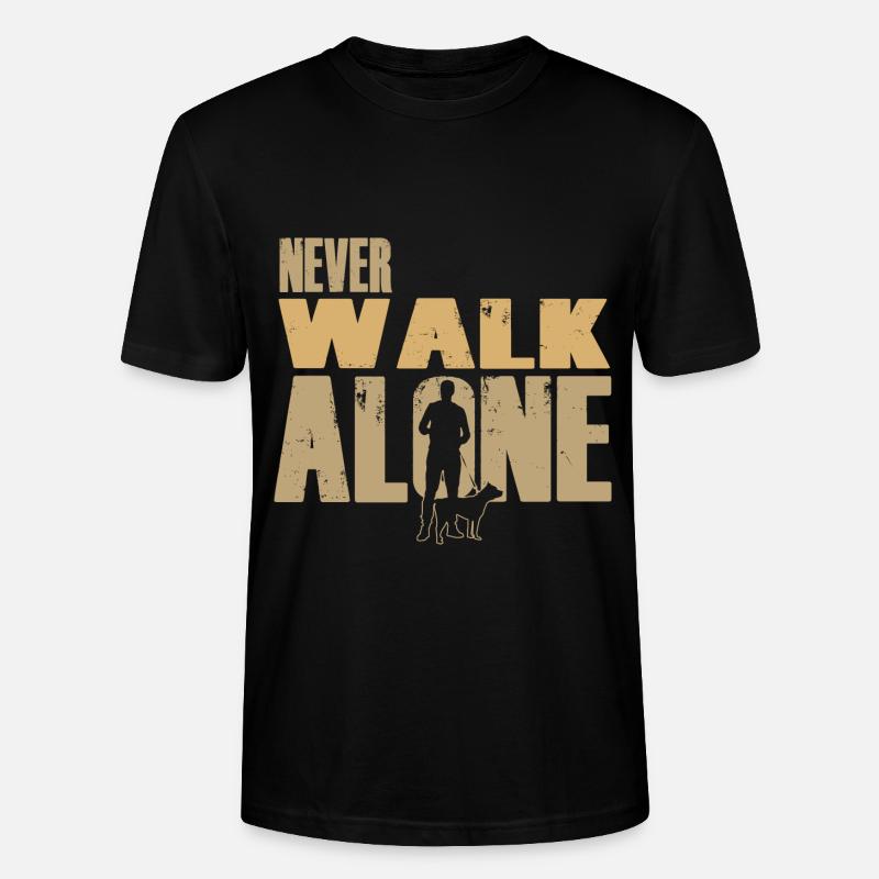Never walk alone - Hund - Stanley/Stella Unisex Bio-T-Shirt CRAFTER - Schwarz