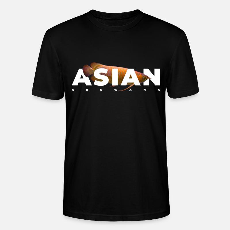 Asiatique Arowana Texte Moderne Poissonnier - T-shirt bio CRAFTER Stanley Stella Unisexe - noir