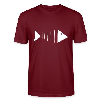 Fish Angler Fischer - T-shirt bio CRAFTER Stanley Stella Unisexe - bordeaux - Devant - Alina (178cm) & Michal (187cm)