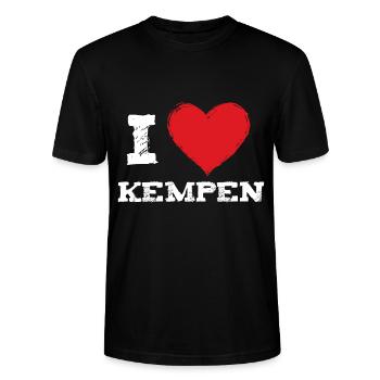 Ich liebe meine Stadt Kempen - Stanley/Stella Unisex Bio-T-Shirt CRAFTER - Schwarz - Vorne - Alina (178cm) & Michal (187cm)