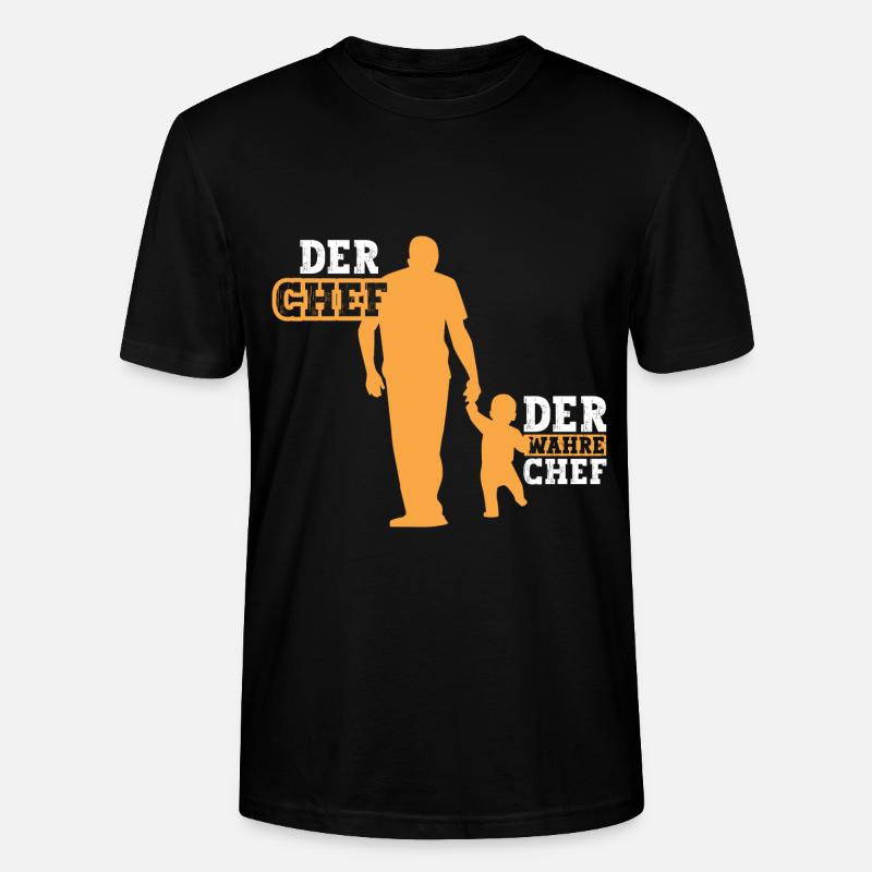 Der Chef der wahre Chef - Stanley/Stella Unisex Bio-T-Shirt CRAFTER - Schwarz