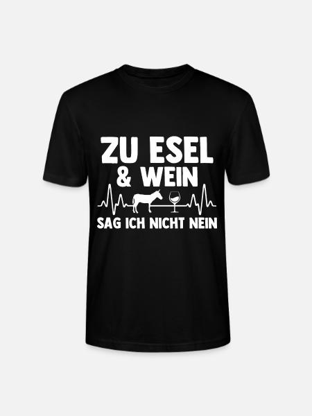 Wein Esel - Stanley/Stella Unisex Bio-T-Shirt CRAFTER - Schwarz