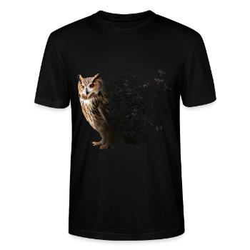 Uil - Stanley/Stella Uniseks bio-T-shirt CRAFTER - zwart - Voor - Alina (178cm) & Michal (187cm)
