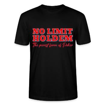 No Limit Holdem Poker T-shirt - T-shirt bio CRAFTER Stanley Stella Unisexe - noir - Devant - Alina (178cm) & Michal (187cm)