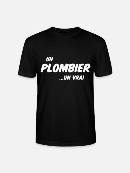 un plombier ... un vrai - T-shirt bio CRAFTER Stanley Stella Unisexe - noir