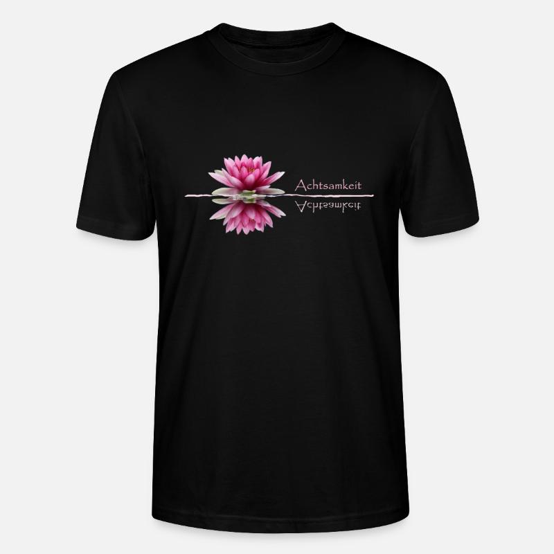 Achtsamkeit, Seerose - Stanley/Stella Unisex Bio-T-Shirt CRAFTER - Schwarz