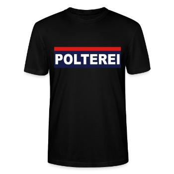 Polterei Sauf Polizei Österreich - Stanley/Stella Unisex Bio-T-Shirt CRAFTER - Schwarz - Vorne - Alina (178cm) & Michal (187cm)