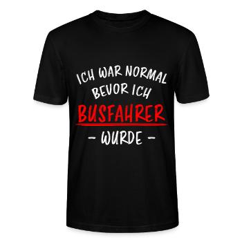 Busfahrer Beruf Lustiger Spruch Linienbus Geschenk - Stanley/Stella Unisex Bio-T-Shirt CRAFTER - Schwarz - Vorne - Alina (178cm) & Michal (187cm)