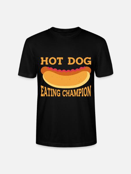 Hot Dog Eating Champion 9 - Stanley/Stella CRAFTER Unisex Organic T-Shirt - black
