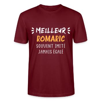 Souvent imité meilleur ROMARIC - T-shirt bio CRAFTER Stanley Stella Unisexe - bordeaux - Devant - Alina (178cm) & Michal (187cm)