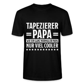 Tapezierer Lustiger Spruch Beruf Tapete Geschenk - Stanley/Stella Unisex Bio-T-Shirt CRAFTER - Schwarz - Vorne - Alina (178cm) & Michal (187cm)