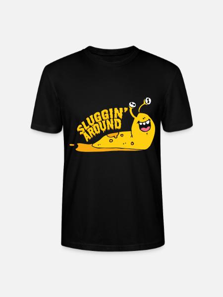 Sluggin Around Banana Slug - Stanley/Stella CRAFTER Unisex Organic T-Shirt - black