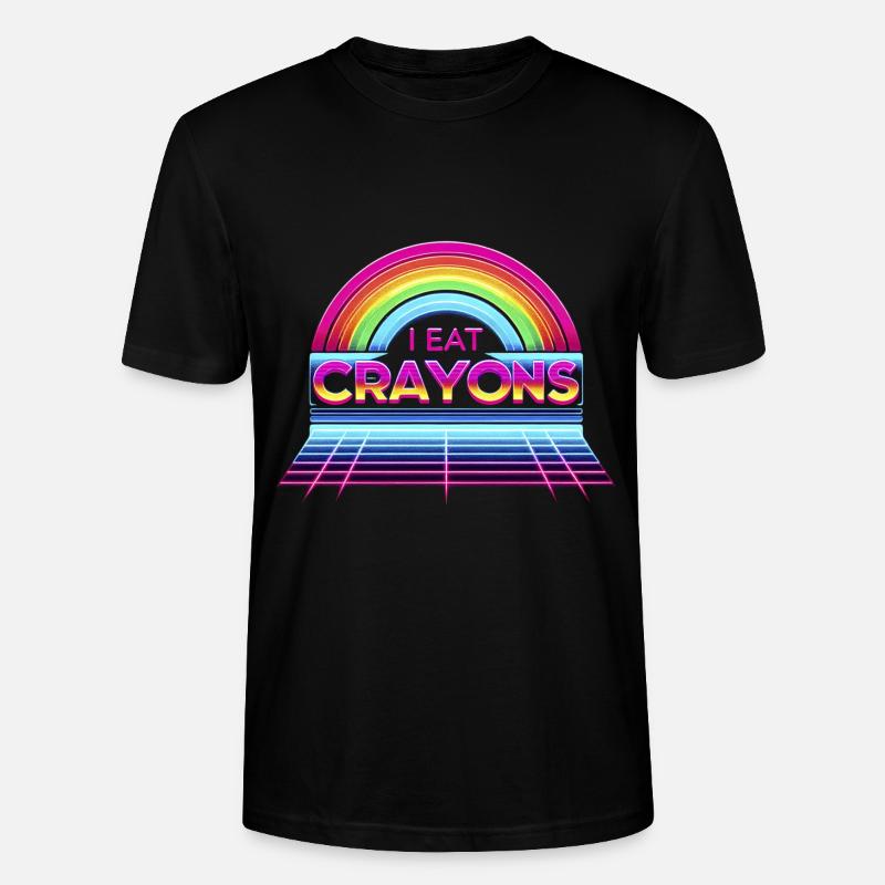 I Eat Crayons 6 - Stanley/Stella Unisex Bio-T-Shirt CRAFTER - Schwarz