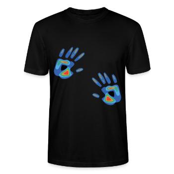 Hände - Stanley/Stella Unisex Bio-T-Shirt CRAFTER - Schwarz - Vorne - Alina (178cm) & Michal (187cm)