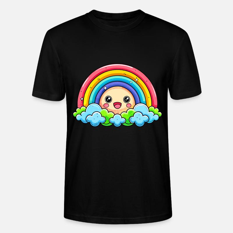 Süßer Regenbogen - Stanley/Stella Unisex Bio-T-Shirt CRAFTER - Schwarz