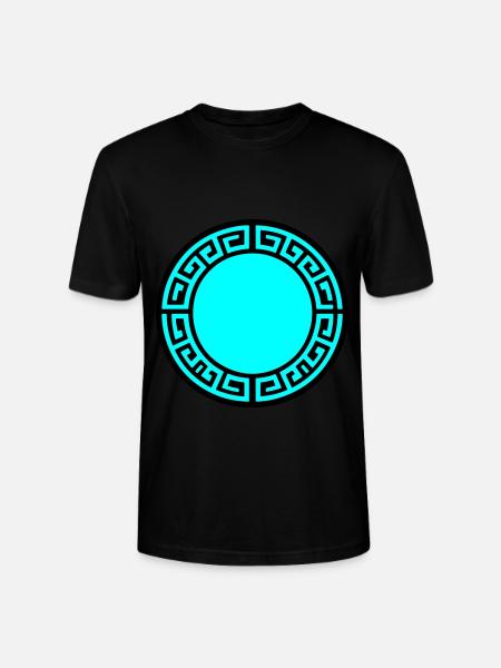 Greek Symbol Circle Sparta - Stanley/Stella CRAFTER Unisex Organic T-Shirt - black