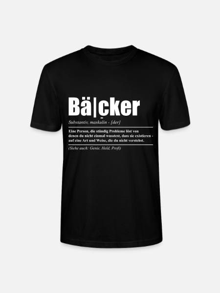 Bäcker Geschenkidee - Stanley/Stella Unisex Bio-T-Shirt CRAFTER - Schwarz