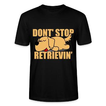 Golden Retriever - Stanley/Stella CRAFTER Unisex Organic T-Shirt - black - Front - Alina (178cm) & Michal (187cm)