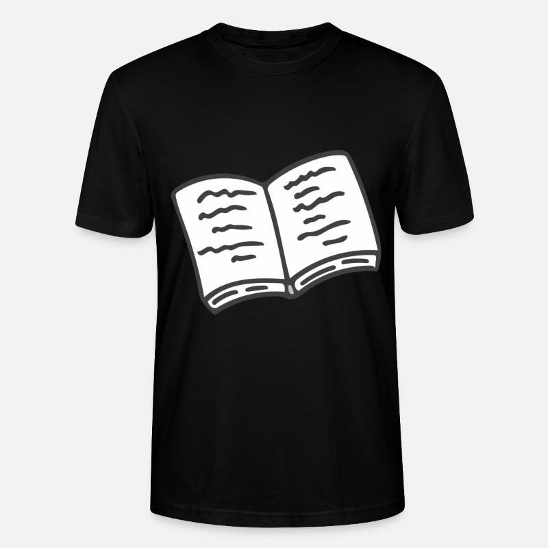 Buch Zeichnung - Stanley/Stella Unisex Bio-T-Shirt CRAFTER - Schwarz