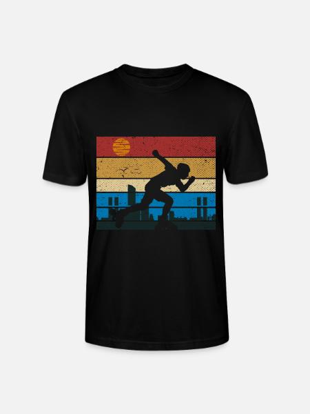 Retro rollerblading skater rollerblades skating - Stanley/Stella CRAFTER Unisex Organic T-Shirt - black
