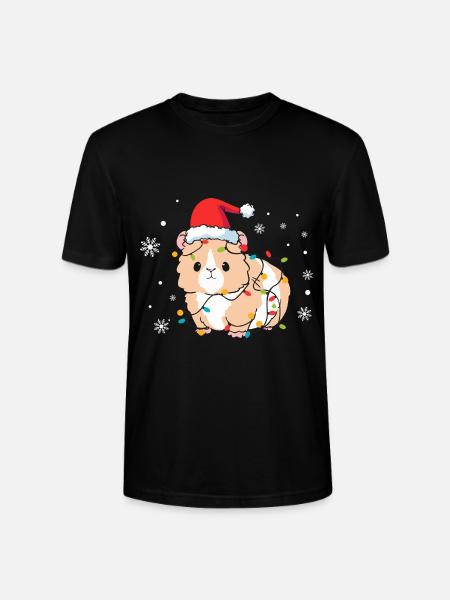 Hamster Christmas - Stanley/Stella CRAFTER Unisex Organic T-Shirt - black