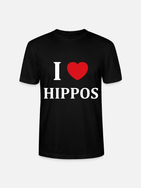 amour petit hippopotame - T-shirt bio CRAFTER Stanley Stella Unisexe - noir