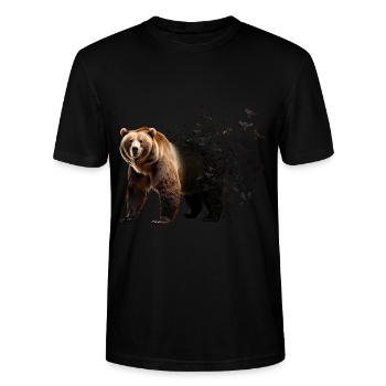 Tragen - Stanley/Stella Unisex Bio-T-Shirt CRAFTER - Schwarz - Vorne - Alina (178cm) & Michal (187cm)