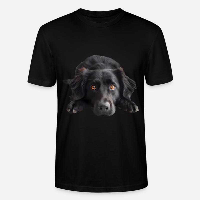 Retriever à poil plat - T-shirt bio CRAFTER Stanley Stella Unisexe - noir