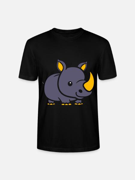 rhinoceros - Stanley/Stella CRAFTER Unisex Organic T-Shirt - black