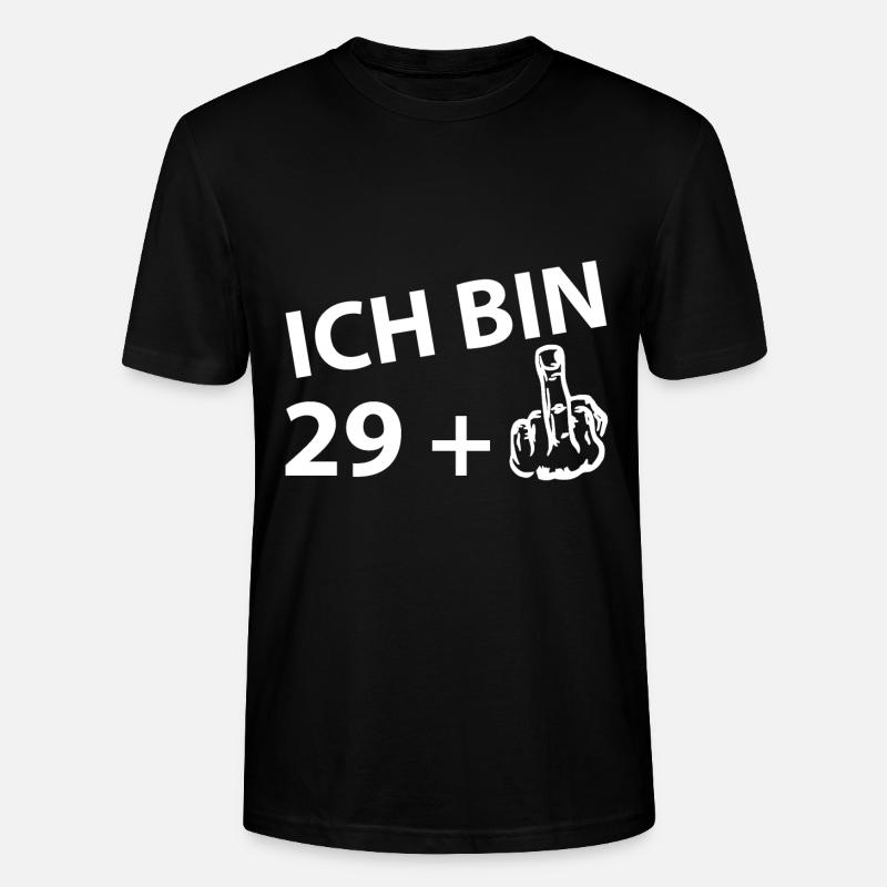 Ich bin 29 + - Stanley/Stella Unisex Bio-T-Shirt CRAFTER - Schwarz
