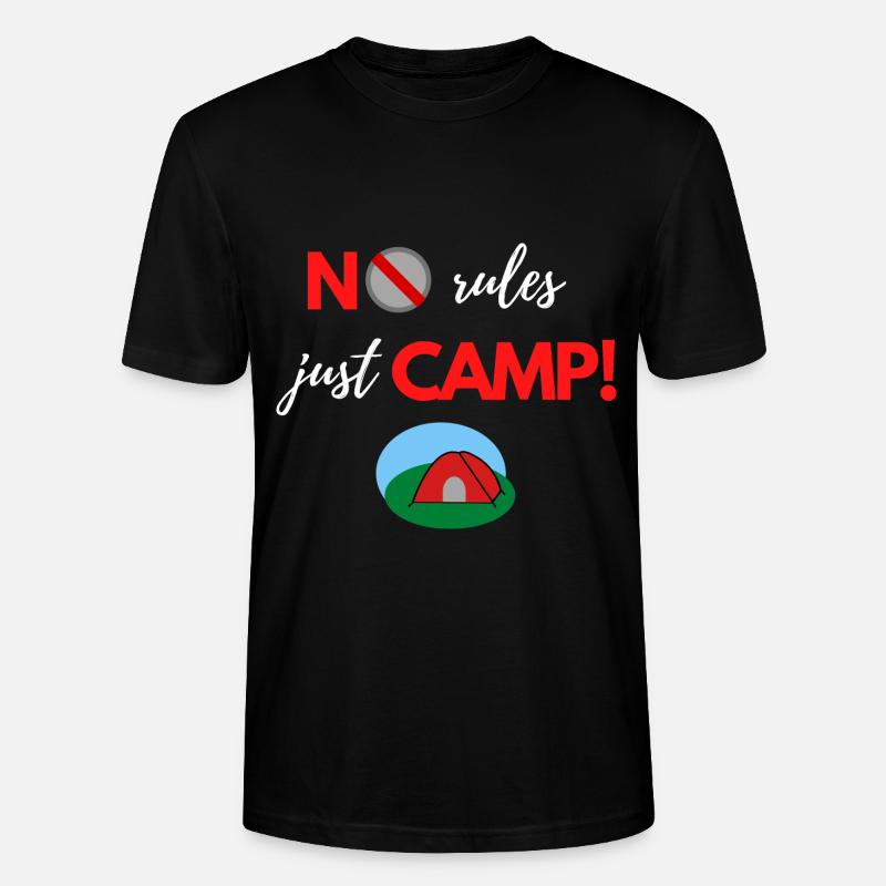 Pas de règles - juste camper! - T-shirt bio CRAFTER Stanley Stella Unisexe - noir